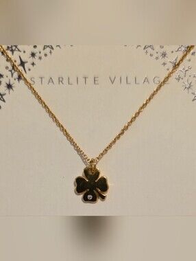 Goldtone Clover Necklace